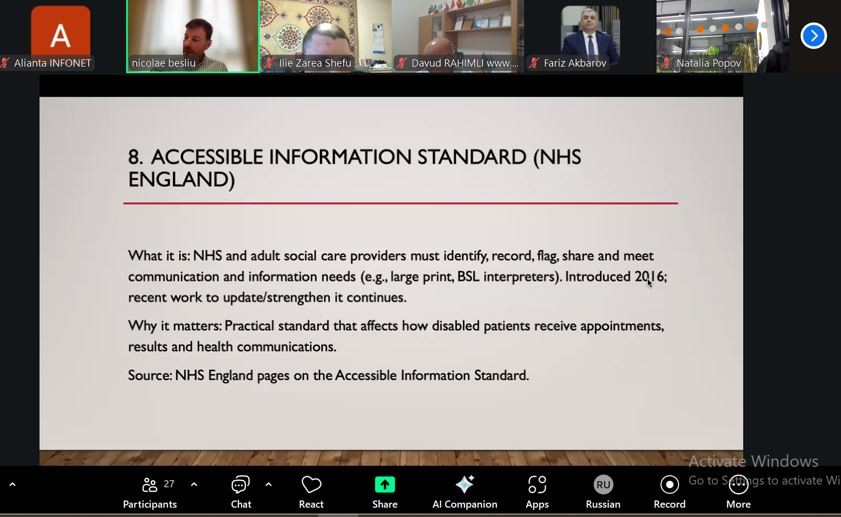 Conferințele Accesibilității: „Dizabilitatea și incluziunea – experiența Marii Britanii”