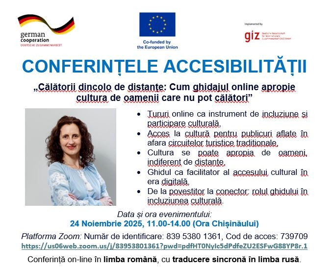 Conferințele Accesibilității: „Călătorii dincolo de distanțe: Cum ghidajul online apropie cultura de oamenii care nu pot călători”